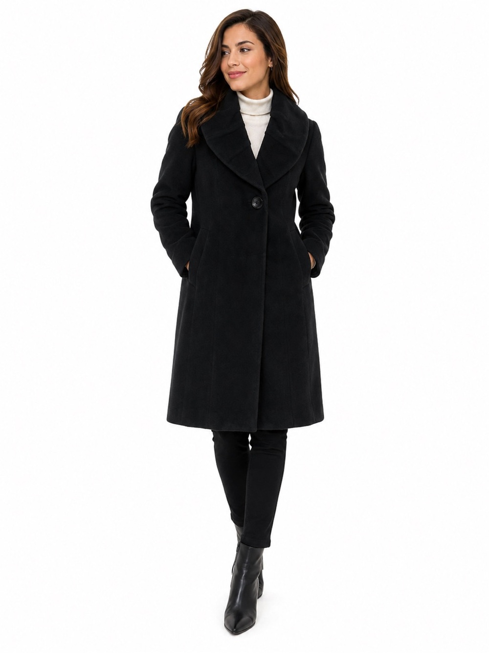 Modernist by Guillaume Poupart Wool blend black Trench Coat small